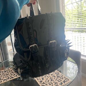 Black Spiked Backpack